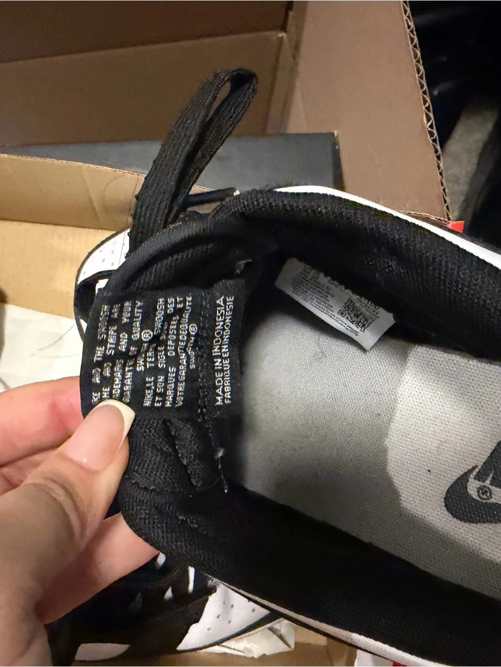 Nike Kids Black and White Low-Top Sneakers